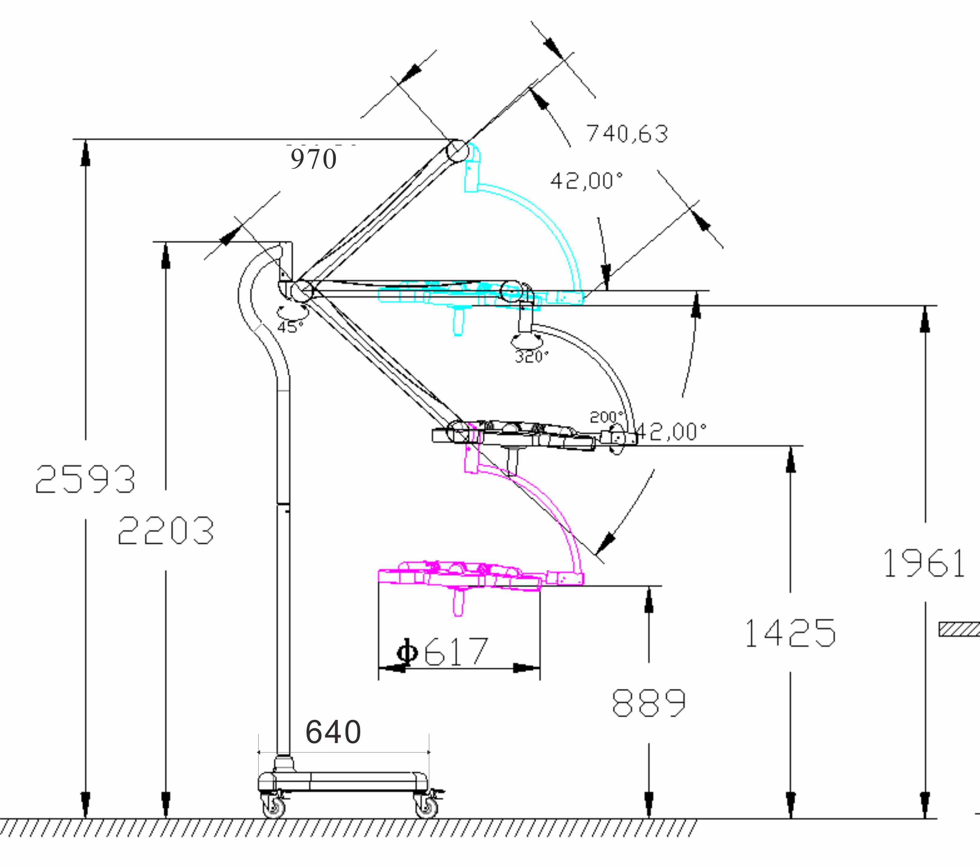 lampa operacyjna LED mobilna