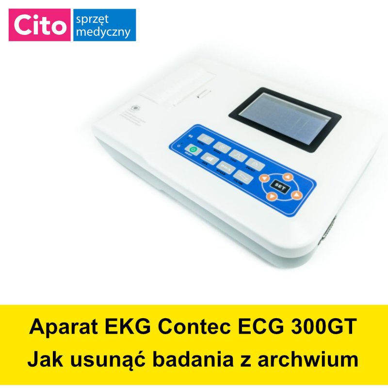 Aparat EKG Contec ECG 300 GT Jak usunąć badania z archiwum ?