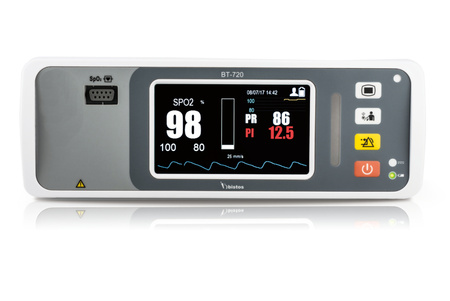 Pulsoksymetr szpitalny/domowy do ciągłego monitoringu SpO2 - BT-720 wersja uniwersalna 3 czujniki