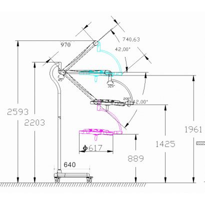 Lampa operacyjna LED KS200 mobilna