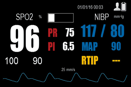 Pulsoksymetr szpitalny/domowy do ciągłego monitoringu SpO2 - BT-720 wersja uniwersalna 3 czujniki